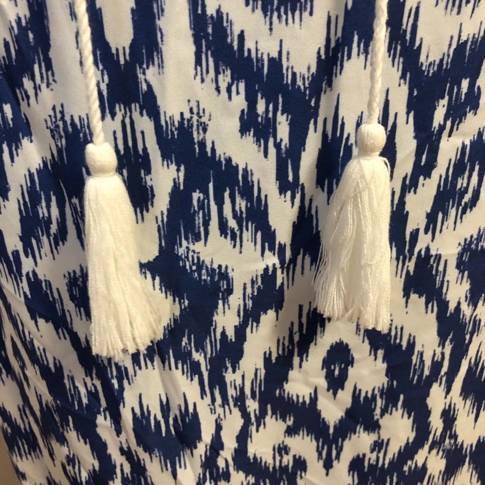 Blue Patterned Maxi Dress - Picture 4 of 11